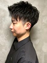 ディスイズバーバーサード(THIS IS BARBER 3rd)&nbsp;束感ショート 黒髪 スパイキーショート 刈り上げ アップバング