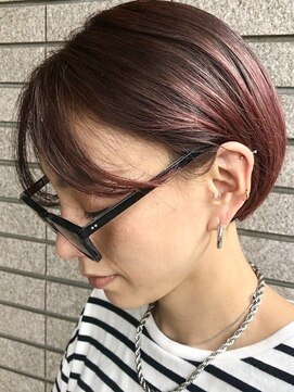 ピンクグラデーション×ボブ