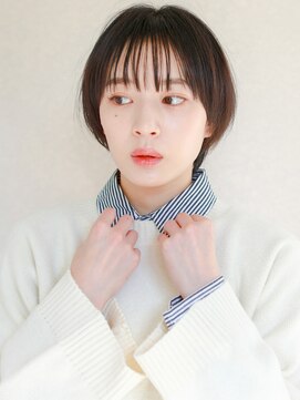 ガリカ 蔵前(Gallica) ナチュラルブラウン×丸みショートボブ×シースルーバング