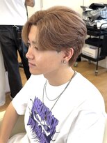 ビカム 名駅(become)&nbsp;【フェザーショート】メンズミルクティーベージュカラー名古屋