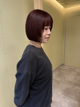 ジュール 金沢(Joule) 20代/30代/ボブ/ボルドーカラー