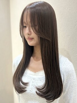 ジーナ 横浜(Zina) シアーブラウン×レイヤーカット
