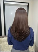 チョコレートベージュ/ブリーチなし/レイヤーカット/横浜