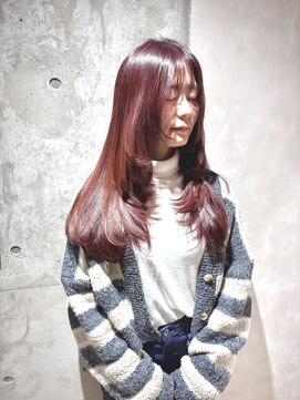 ブリーチなしで赤茶が可愛い♪