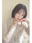 顔周りレイヤーボブ×ラテブラウン◎