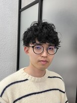 ジリ(JILI) 【JILI】メンズマッシュ カーリー ウェーブ パーマ ◎上辻