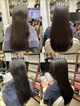 髪カルテ 艶髪矯正でパヤ毛を抑え自然な艶を叶える♪