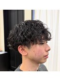 波巻きパーマ