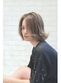 【Cura　原宿　小川雄基】　切りっぱなしボブ×外ハネ