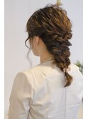 union×編みおろしパーティーヘア
