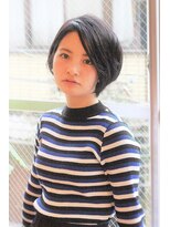 カミビト マヴィー(kamibito mavie)&nbsp;暗髪ショートボブ　ナチュラルボブ　くすみアッシュグレージュ