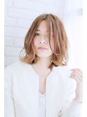 ミックスカールミディ/外ハネ◎20代30代40代50代
