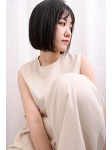 イソラブル(ISOLA-blu) 【シースルーバング  】ミニボブ×暗髪20代/30代/40代