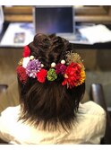 ハーフアップ