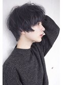 大人可愛い20代30代40代黒髪前下がりショートボブ丸みショーm6