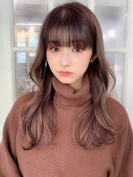 アリュウル 表参道(ALLURE) ぱっつん前髪が可愛い 最新韓国ヘア ラベンダーカラー