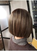 20代30代/イヤリングカラー/ミニボブ/ショートボブ
