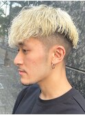ツイストスパイラル無造作マッシュメンズハイトーンカラー名古屋