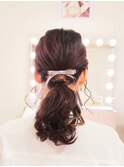 ゆるふわローポニー/ヘアセット