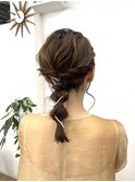 編み下ろしアレンジ/お呼ばれヘア/ヘアアレンジ