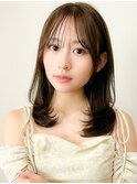 ミディアムヘア暗めカラーグランマッシュデザインカラー