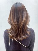 くびレイヤーグレーベージュグレージュカラー美髪_ba490081