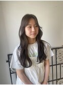 ブリーチなしグレージュ×韓国風レイヤー