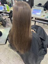 アジールヘア 所沢プロペ通り店(agir hair)&nbsp;ミルクティーグレージュイメチェンシースルーバング前髪所沢韓国