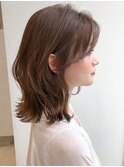 前髪 ネビージュ ボブルフ 黒髪 ワンレン 小顔 "