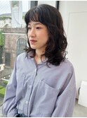 ウェーブミディアム×顔周りレイヤーカット髪質改善韓国[表参道]
