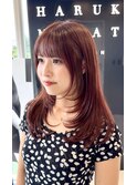 ミディアムロングレイヤー
