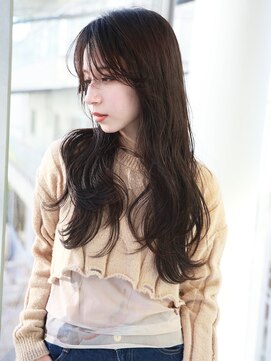 エムスラッシュ 表参道(M.SLASH) アッシュブラック/暗髪/2wayバング/レイヤーロング/表参道