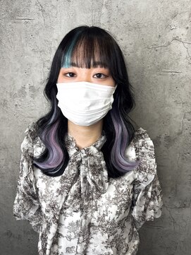 ルーツアイリー 心斎橋(ROOTS IRIE) 10代20代30代シールエクステソーダラベンダーピンク韓国ヘア