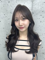 ビューブルー 亀戸錦糸町(VIEW BLUE)&nbsp;美髪カールピンクブラウン韓国レイヤーロングセミディ顔周り前髪