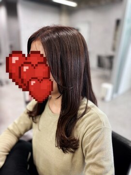 ネウィ 所沢(newi) ピンクベージュのウェーブロングヘア