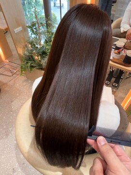 グリッター 仙台中央店(GRITTERs) 髪質改善 カシミヤトリートメント グレージュ ロング