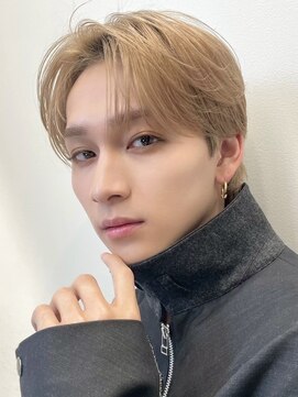 サンクマーケット 渋谷(cinq MARKET) 渋谷メンズカラーダブルカラーミルクティーベージュカラー◆