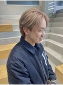 ミルクティーベージュ×センターパート