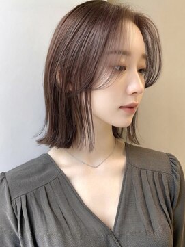 ノラギンザユー(NORA GINZA/U) 切りっぱなし外ハネボブ艶暗髪シースルーバング