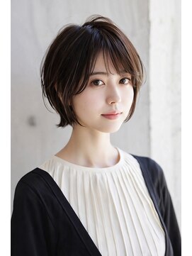 イチパーセント 横浜(1%) 着物ヘア/ダークアッシュ/ミディアムレイヤーカット/横浜