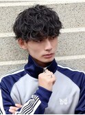 波巻きスパイラルマッシュショート刈り上げツーブロック