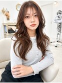 岡山レイヤーカット20代30代ブリーチなしダブルカラーベージュ