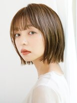 レイフィールド 岐阜茜部店&nbsp;シースルーバング × ぷつっと切りっぱなしボブ