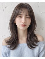 オンク 新宿(onk)&nbsp;黒髪/グレーベージュ/レイヤーロング/前髪パーマ[新宿駅]