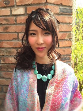 フェリシータ 緑地公園店(felicita) 大人かわいい♪斜めバング編み込みカチューシャロング