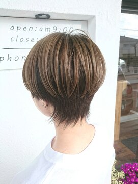 リアム ヘアアンドメイク(liam hair and make) マッシュウルフ×ツートーンベージュ