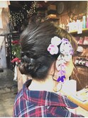 お着物シニヨンスタイル