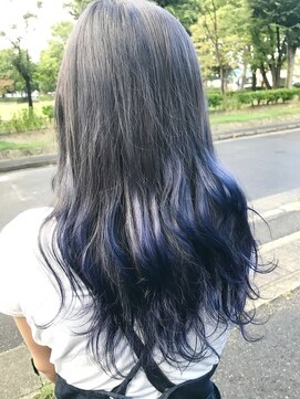 ヘア ライフ セリス(hair life Celis) シルバーグレー×ブルー