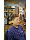 ツーブロック×ツイストパーマ
