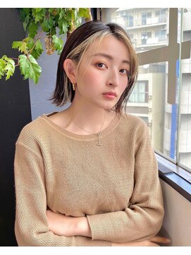 レイラバイアフロート 吉祥寺(Lila by afloat) ワンレン/インナーカラー/イヤリングカラー/シルキーベージュ